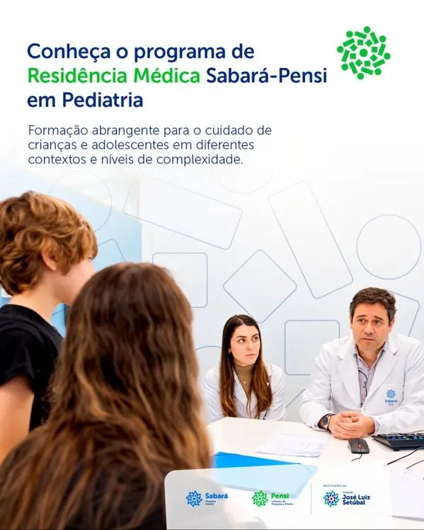 Com três anos de duração e acesso direto, nosso programa oferece uma formação abrangente para o cuidado de crianças e adolescentes desde o nascimento, com responsabilidades progressivas e acompanhamento de preceptores.

A formação contempla experiênc